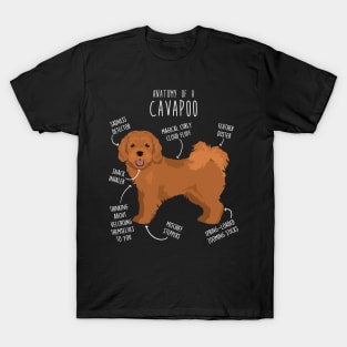 Cavapoo Dog Anatomy T-Shirt